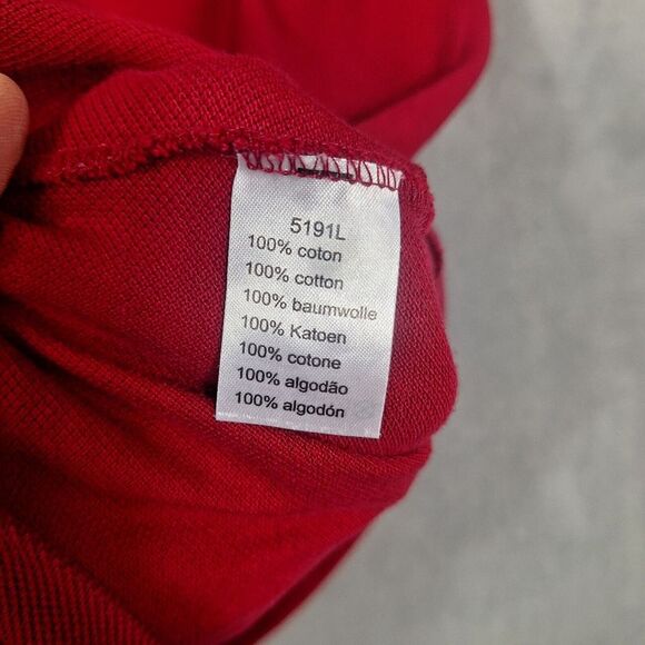 Lacoste Polo Shirt Mens size 7 Red Short Sleeve Knit - Picture 6 of 7